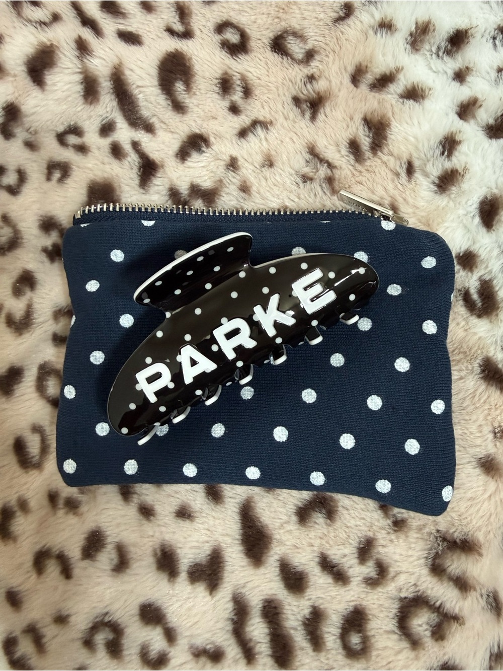 PARKE Black Polka Dot Clip